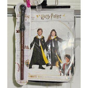Harry Potter Hogwarts Kids Costume 7-8 Robe House Crests Hufflepuff Disguise